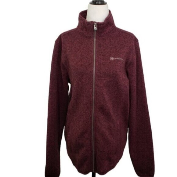 Cloudveil Burgundy Full Zip Sweater Jacket  Size Small Unisex Outdoor At… - Picture 1 of 14